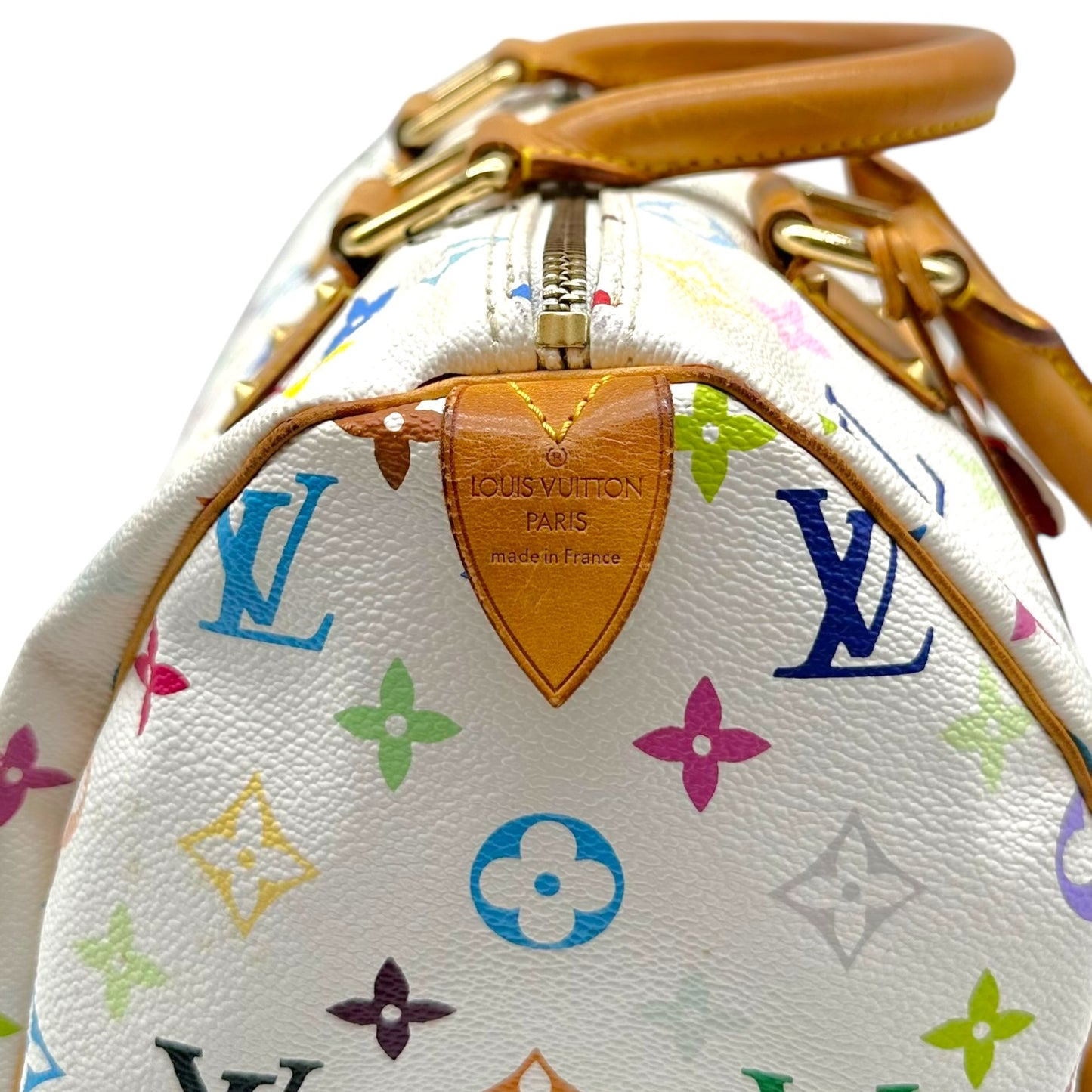 Louis Vuitton White Murakami Multicolor Speedy 30 Bag