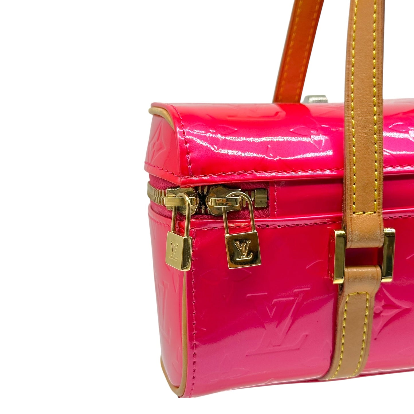 Louis Vuitton Hot Pink Vernis Monogram East-West Vanity Bag