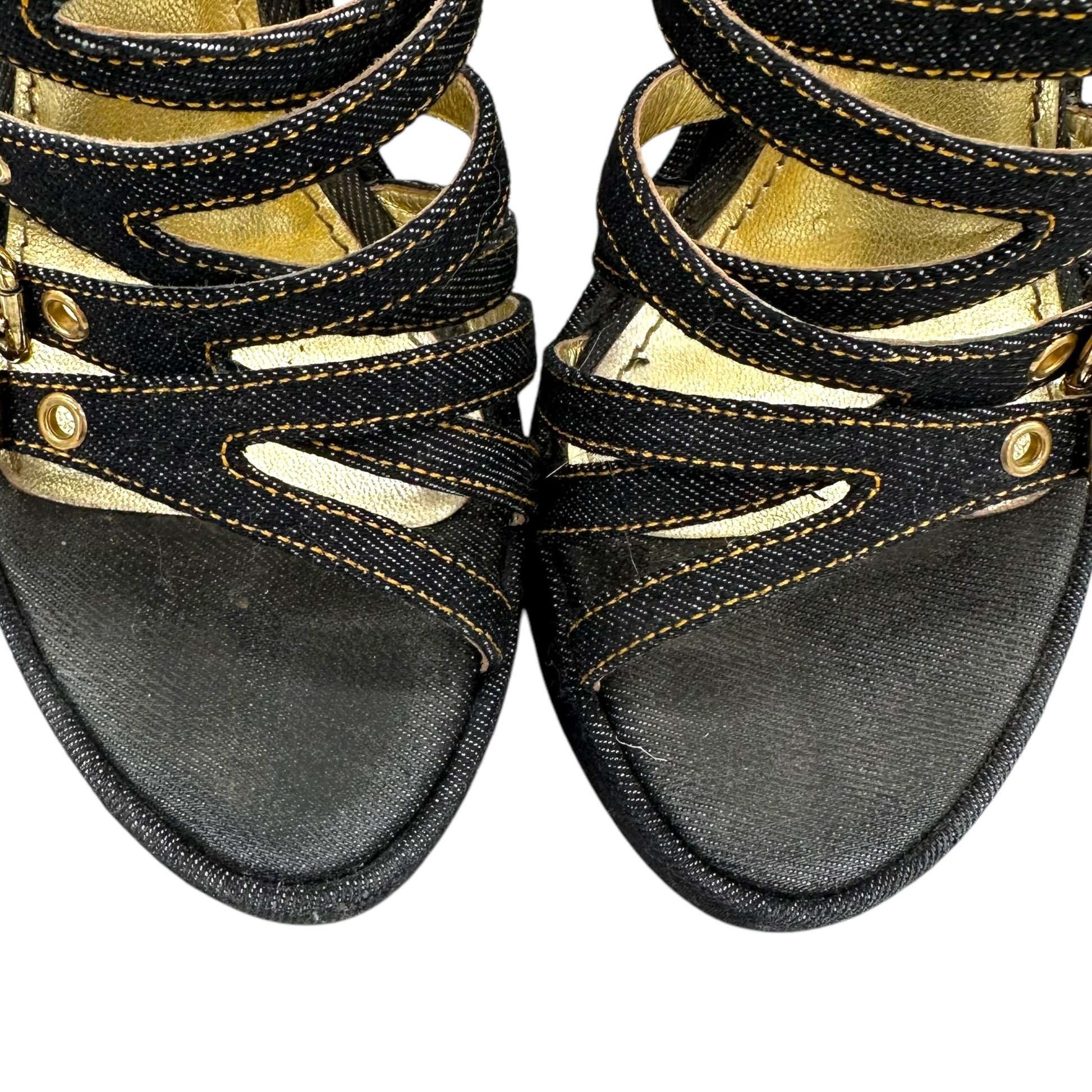 Dolce & Gabbana Denim Wedge Heels - Outfit Repeater