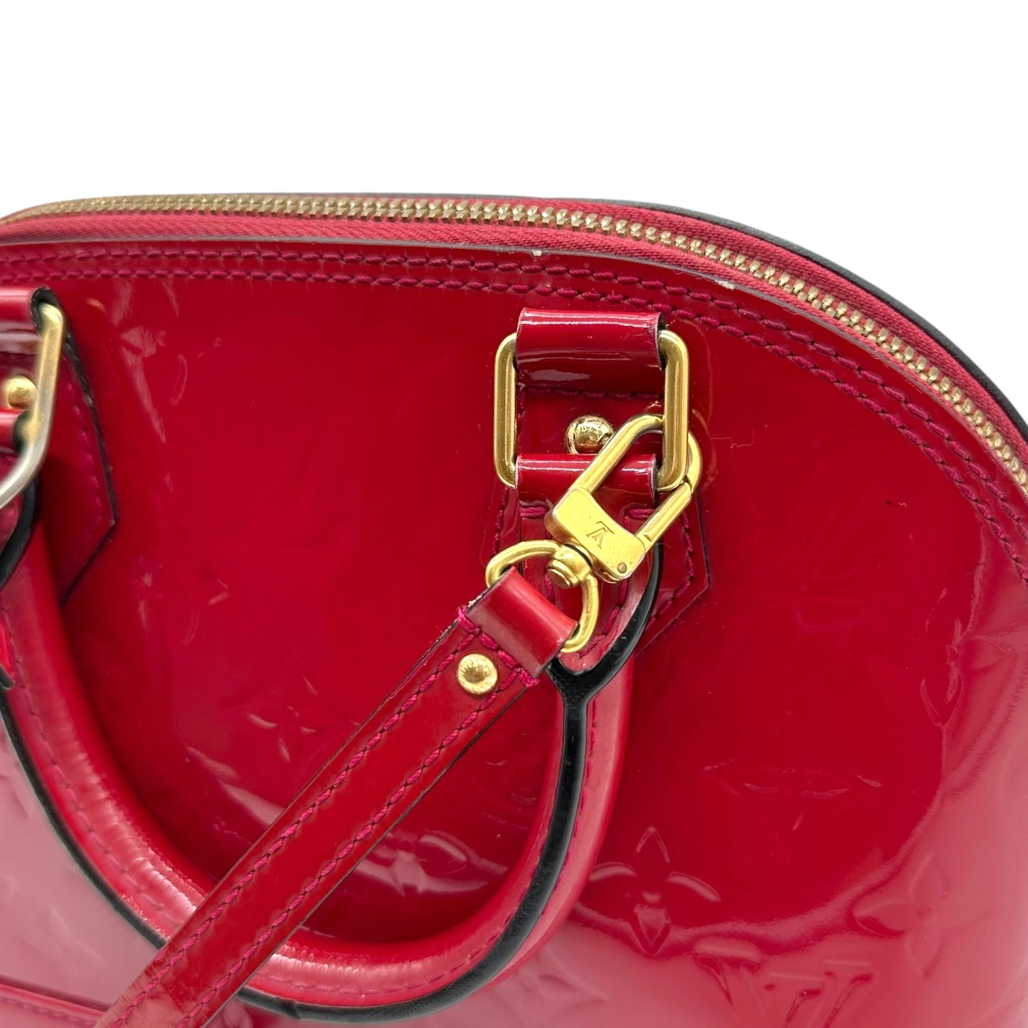 Louis Vuitton Red Vernis Alma BB 2-Way Bag