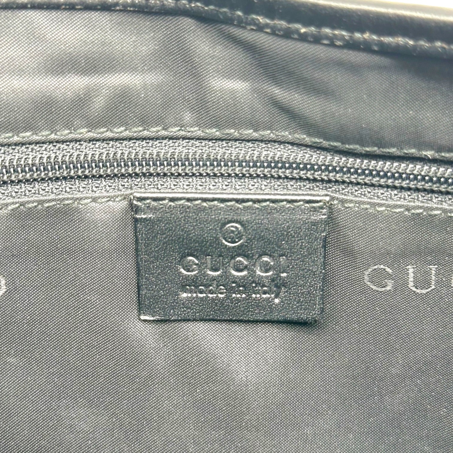 Gucci Pink Black Leather Velvet Shoulder Bag