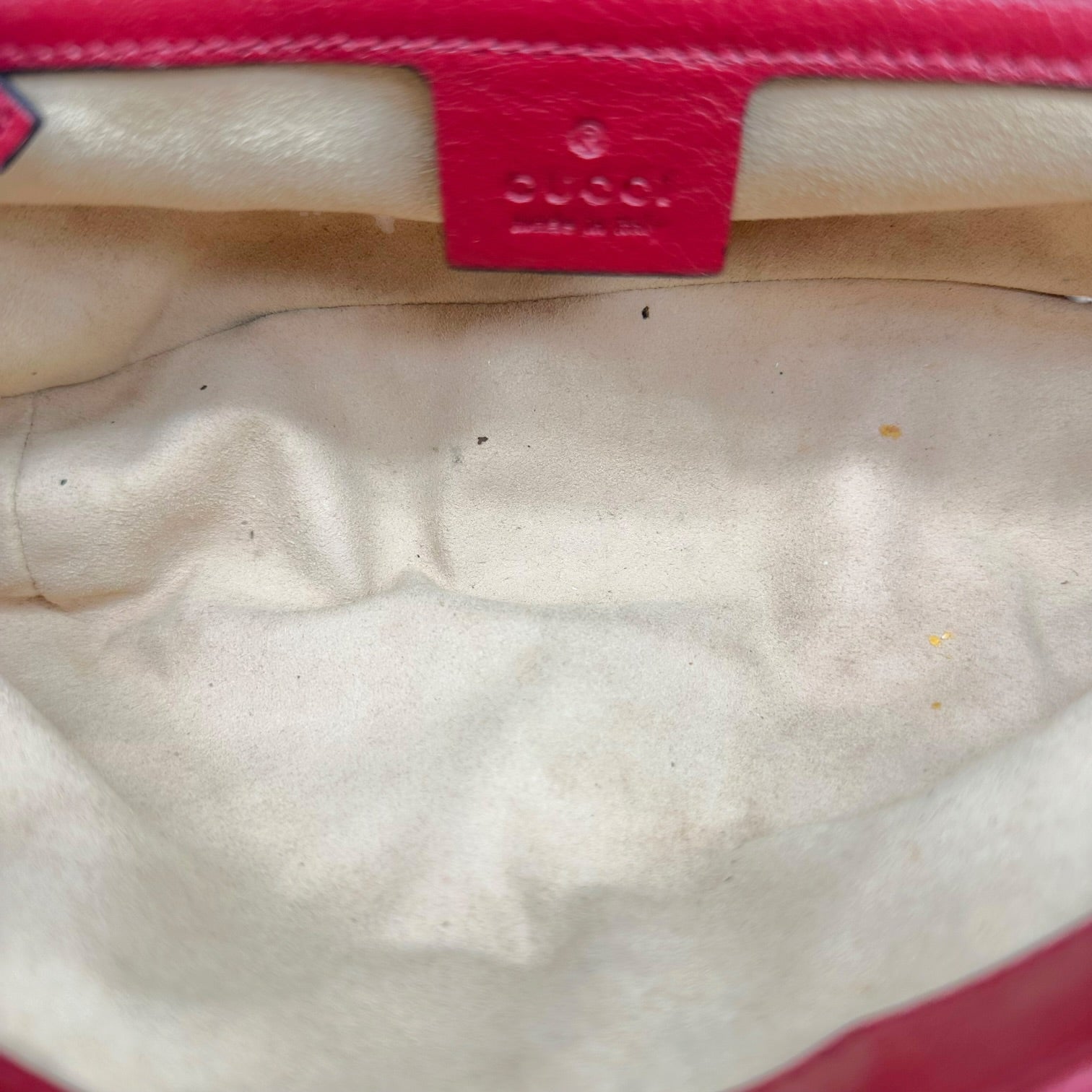 Gucci Black Leather Red Trim Marmot Shoulder Bag