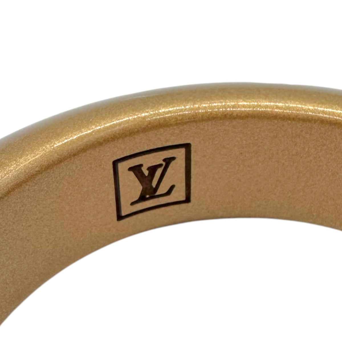 Louis Vuitton Carved Wooden Logo Bangle Bracelet