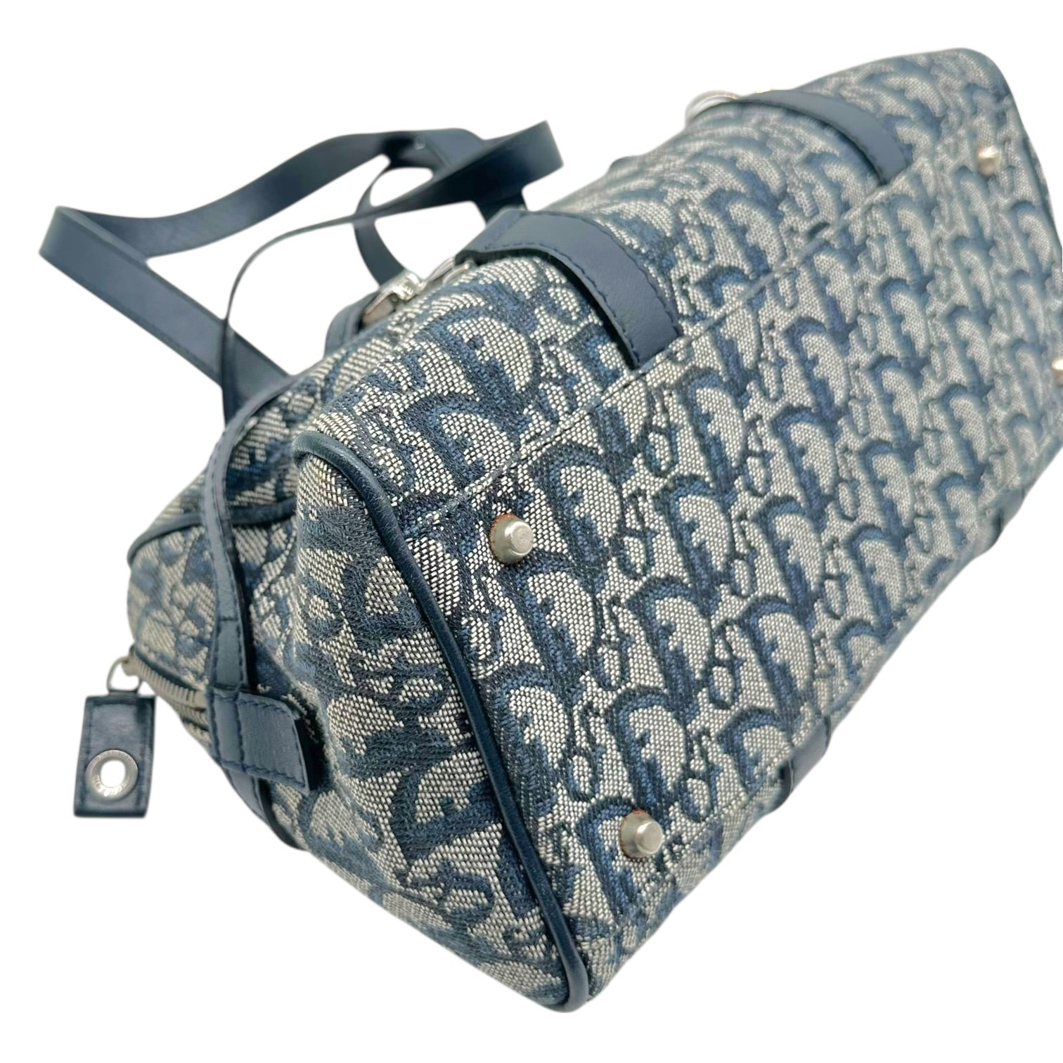 Christian Dior Navy Blue Trotter Monogram Shoulder Bag