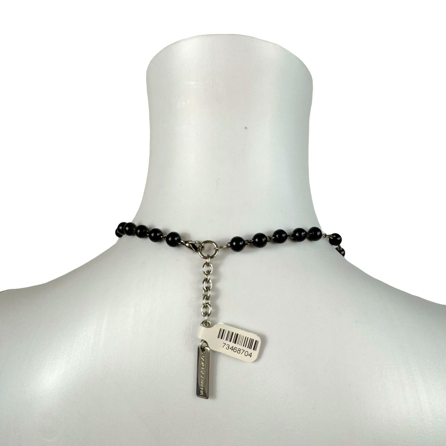 Dolce & Gabbana Black Beaded Rosary Necklace
