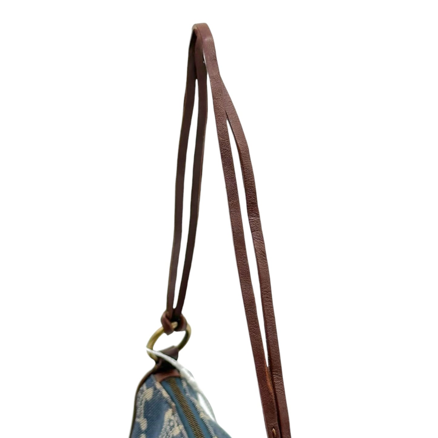 Celine Triomphe Monogram Blue Denim Pochette Bag