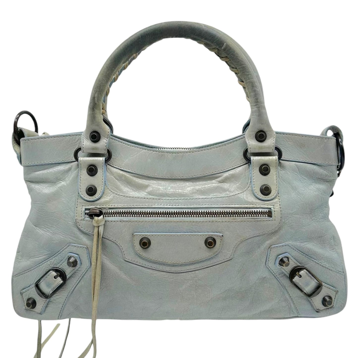 Balenciaga Light Blue First City 2-Way Bag