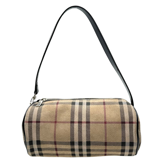 Burberry Nova Check Plaid Mini Barrel Bag