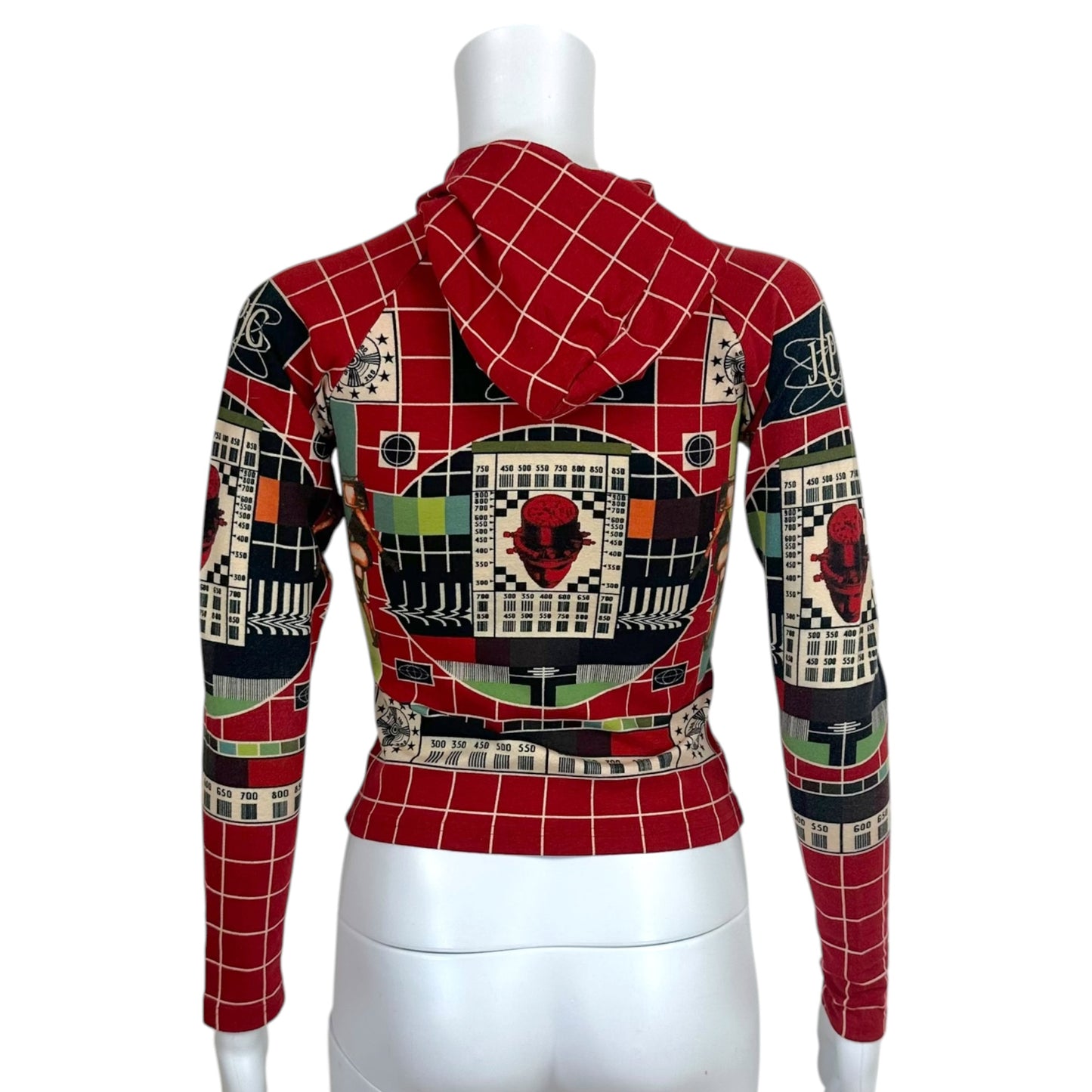 Jean Paul Gaultier JPG 'TV Test' Graphic Hooded Longsleeve Top