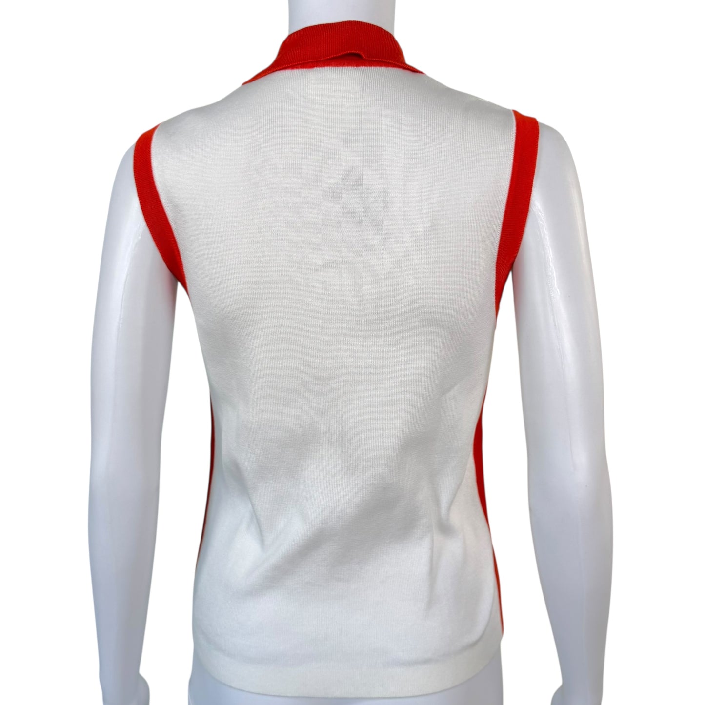 Chanel Sport S/S 2002 Red & White Zip Up Knit Polo - Outfit Repeater