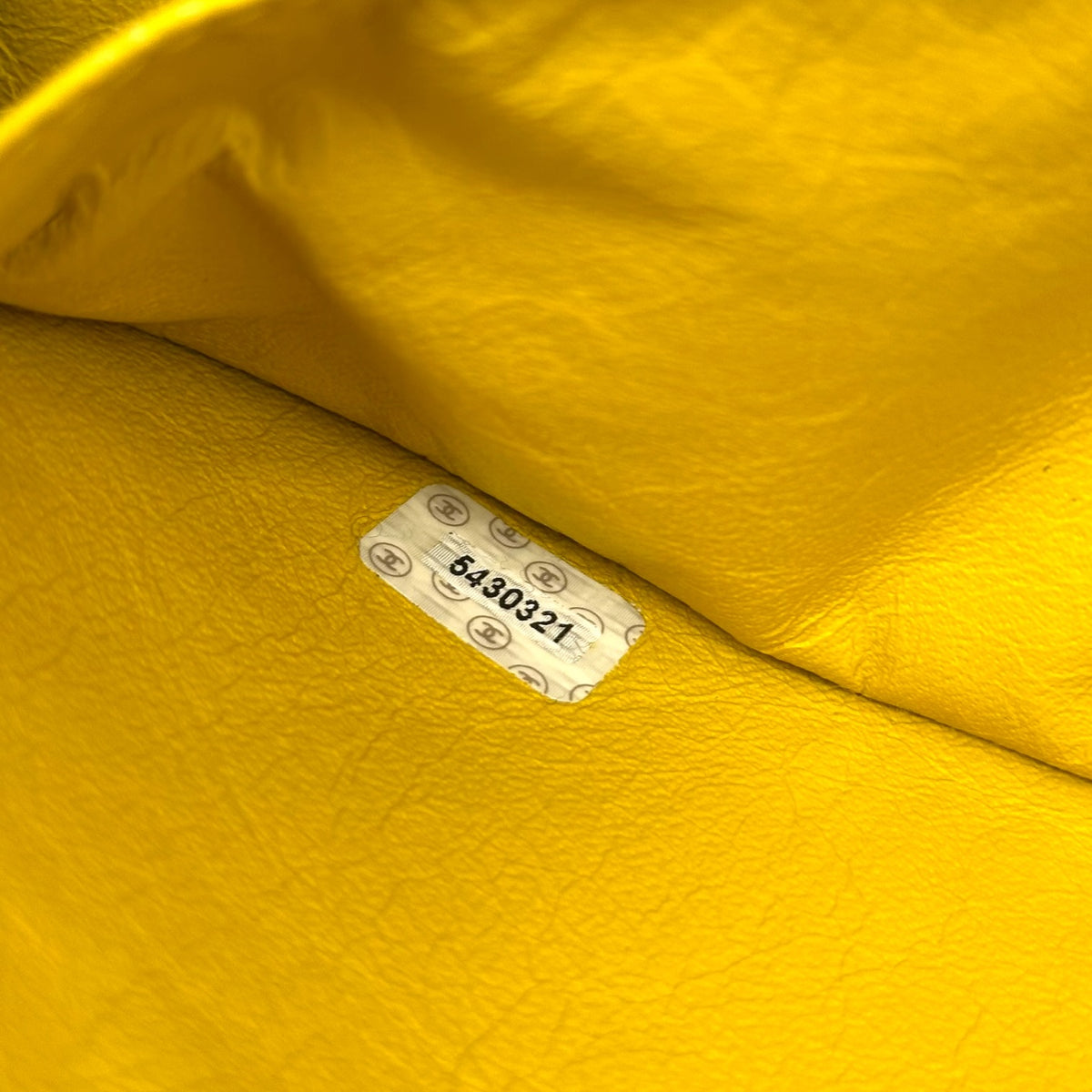 Chanel Yellow Blue Shearling Turnlock Handbag 1990s