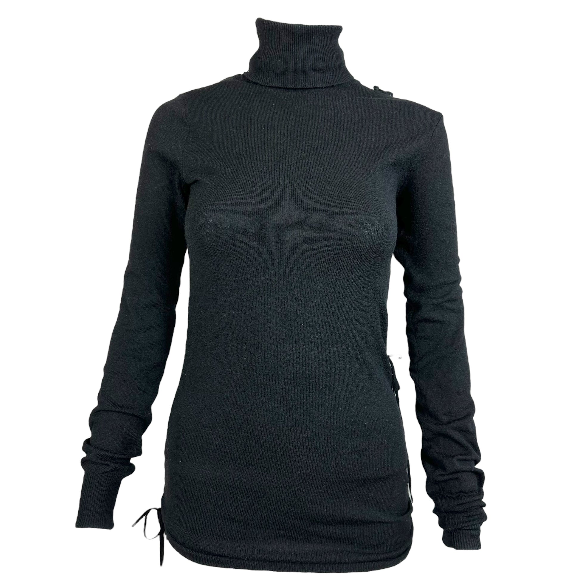 Dolce & Gabbana Black Bow Embellished Turtleneck Sweater - Outfit Repeater