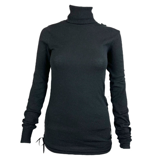 Dolce & Gabbana Black Bow Embellished Turtleneck Sweater - Outfit Repeater