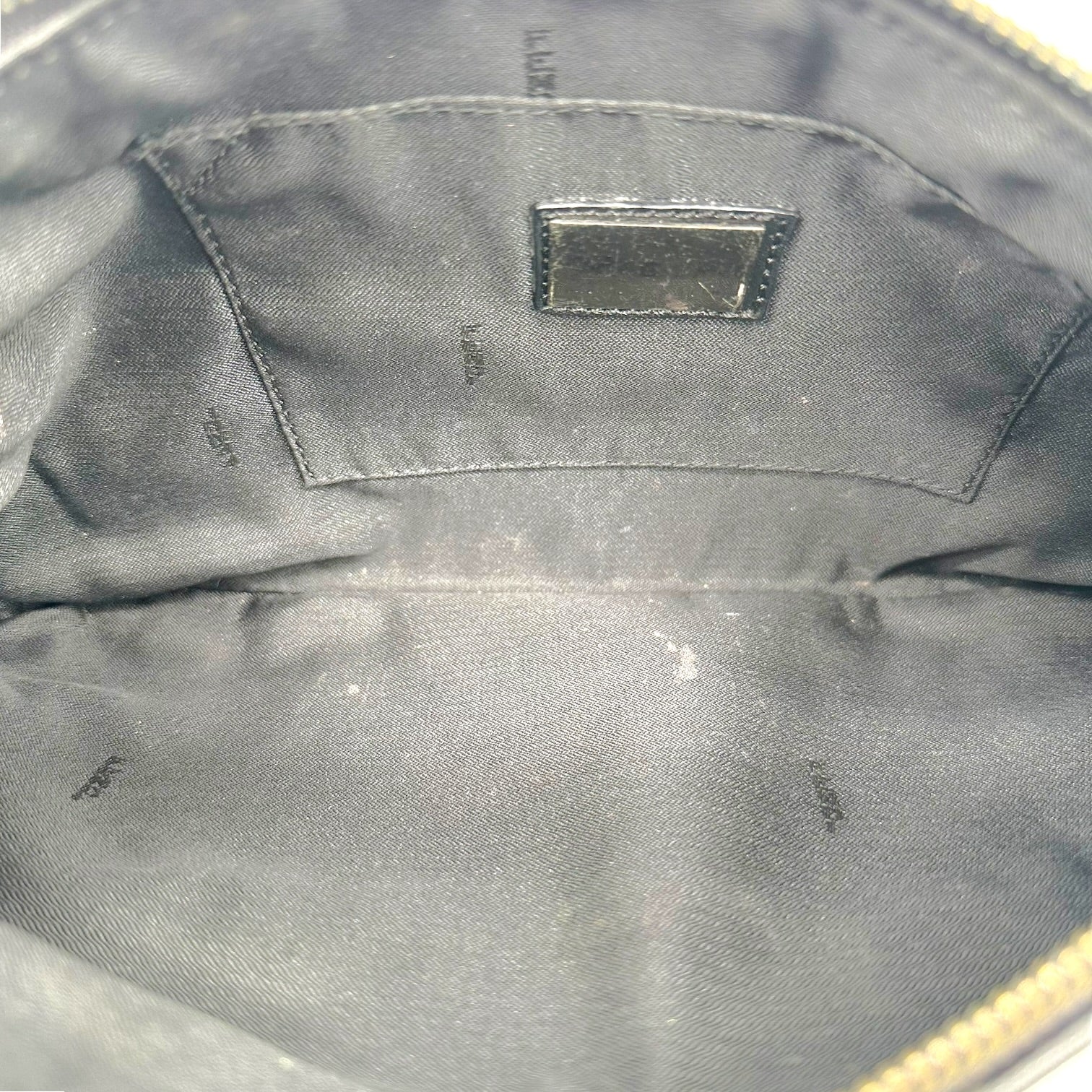 Fendi Black Zucchino Monogram Shoulder Bag