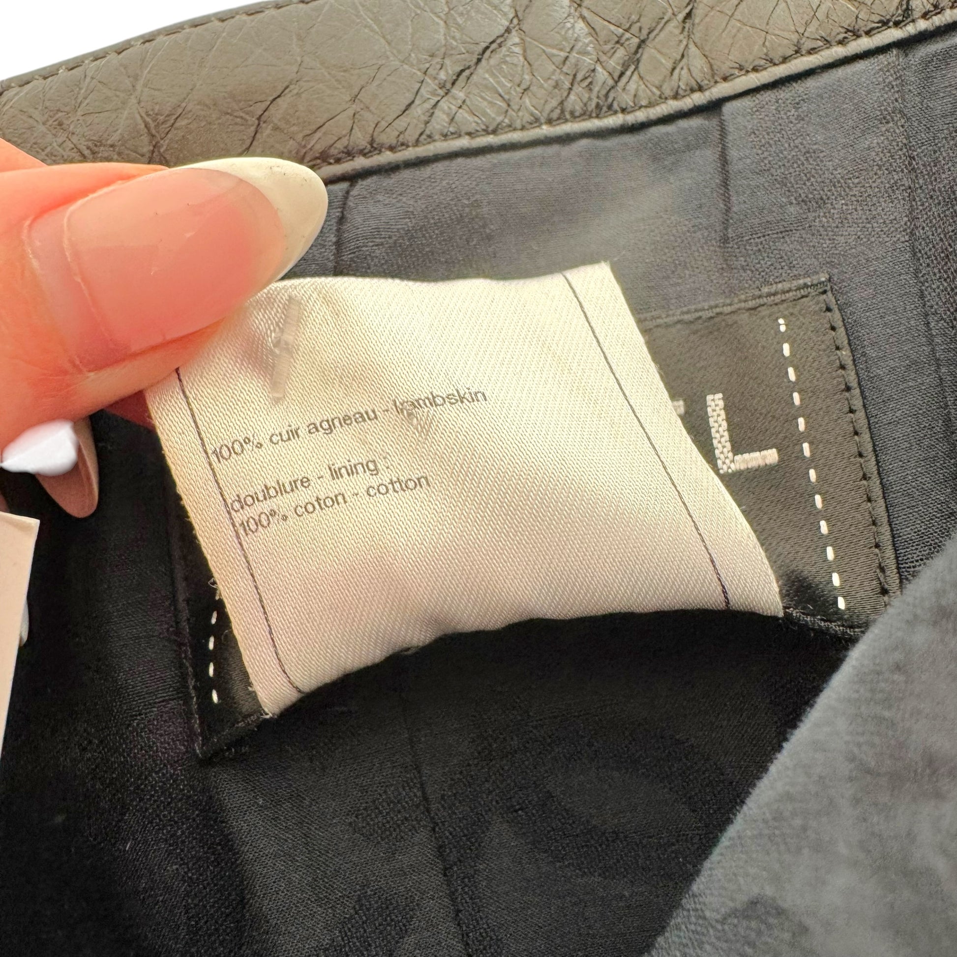 Chanel Black Lambskin Leather A-Line Mini Dress
