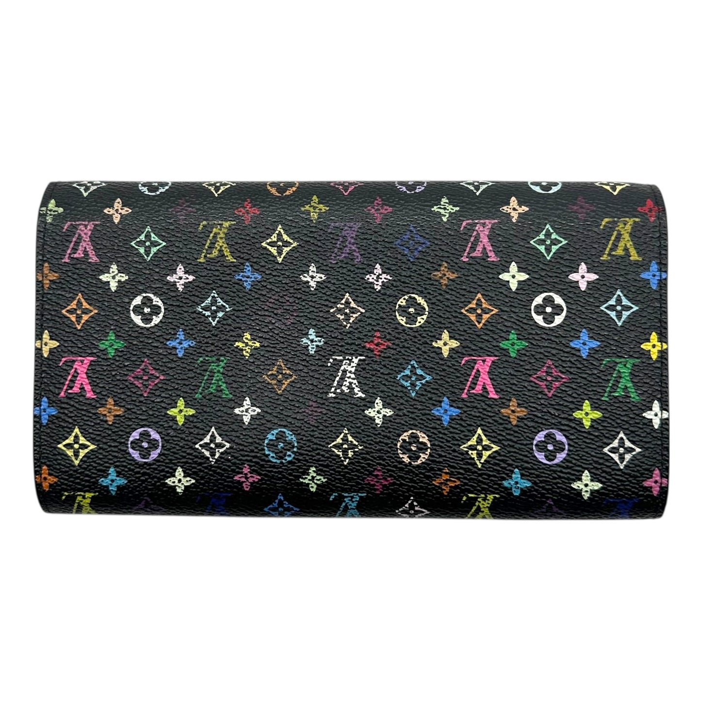Louis Vuitton Black Multicolor Murakami Sarah Long Wallet