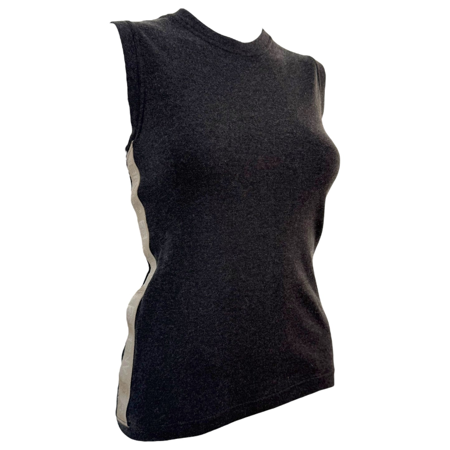 Chanel Sport Fall 2002 Gray Logo Side Tank - Outfit Repeater