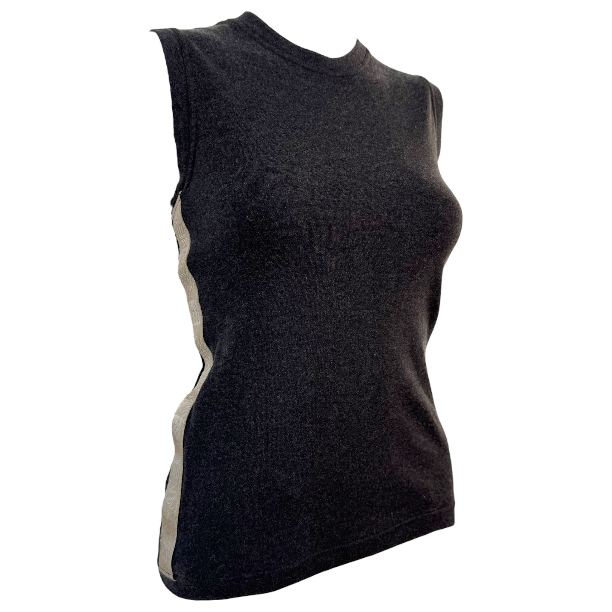 Chanel Sport Fall 2002 Gray Logo Side Tank - Outfit Repeater