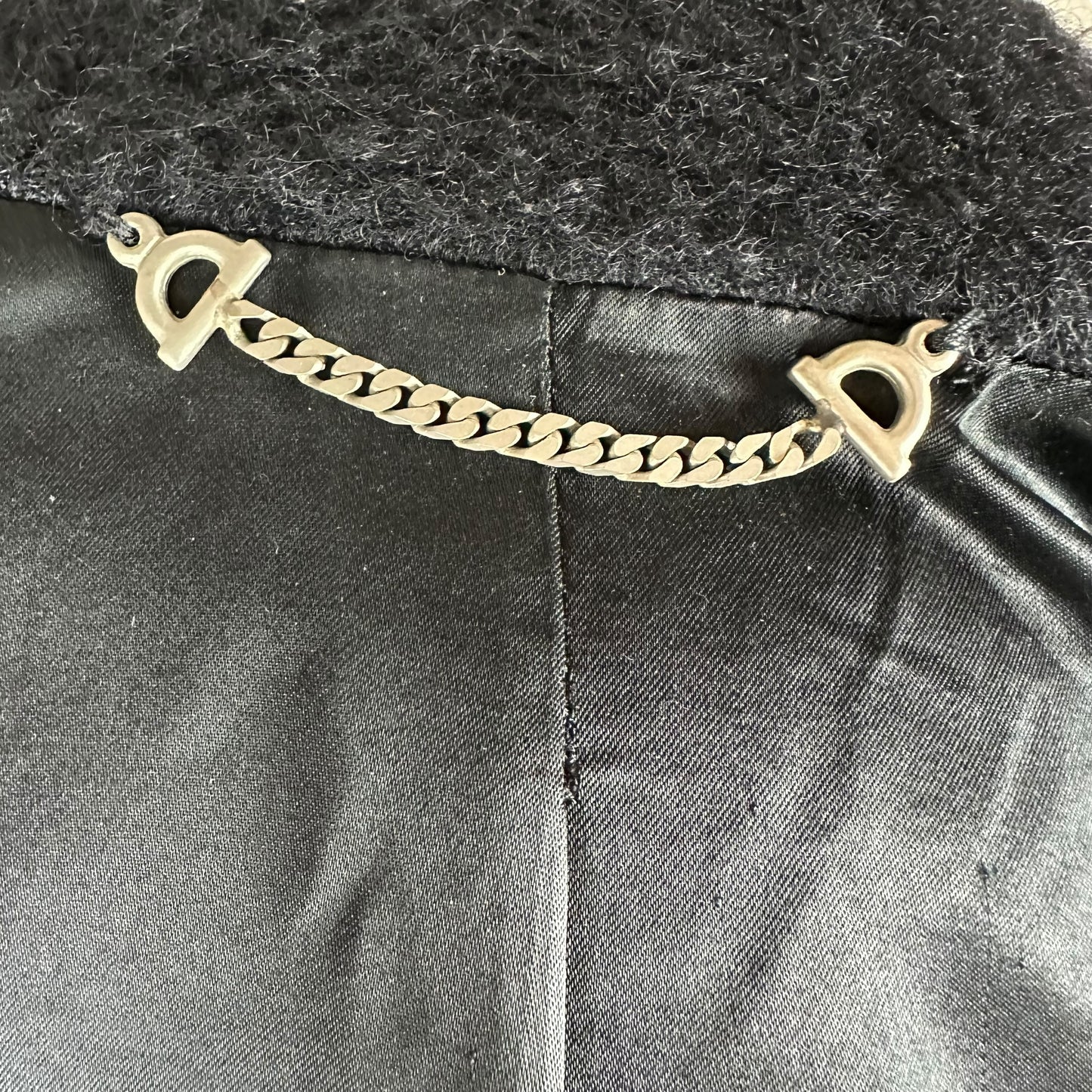 Gucci Bamboo Toggle Coat Black Hooded 1990s Vintage