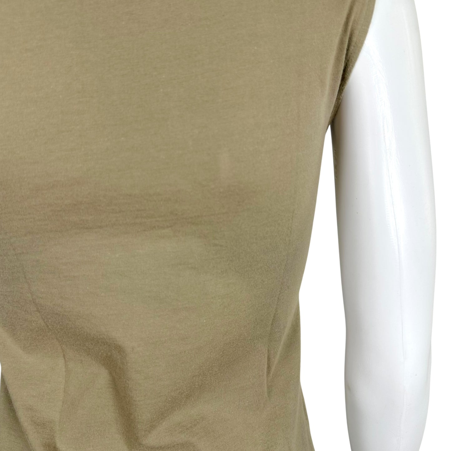Christian Dior Khaki Green Denim Logo Tank Top