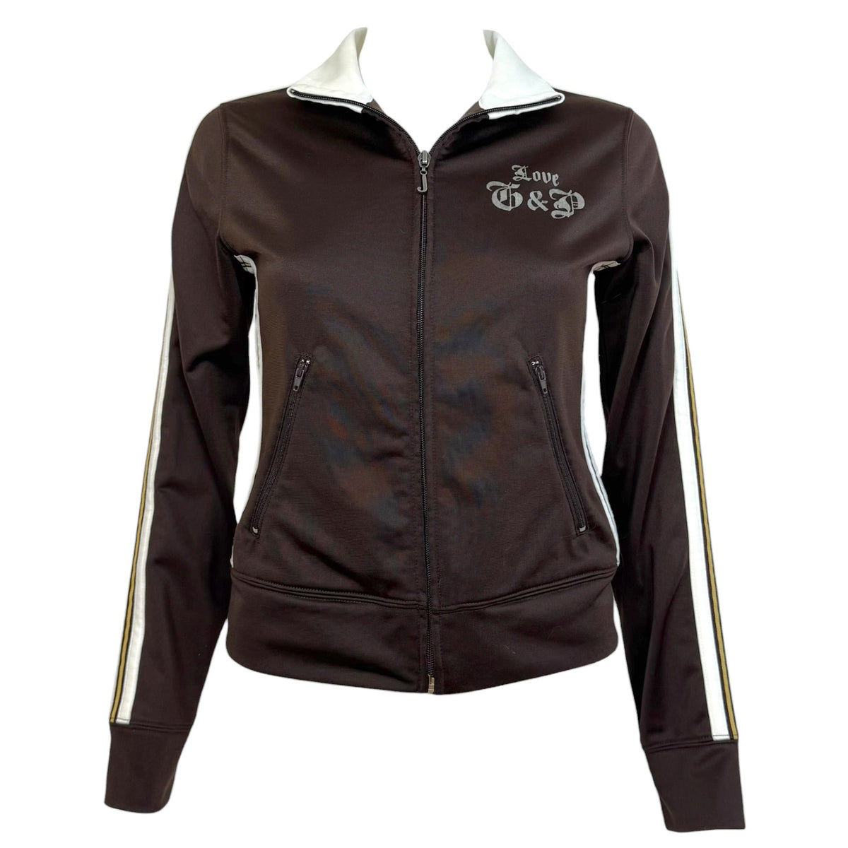 Juicy Couture Vintage Track Jacket Brown Zip-Up XS
