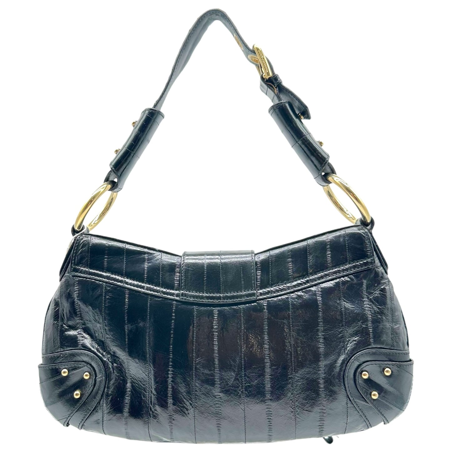 Dolce & Gabbana Black Eel Skin Shoulder Bag