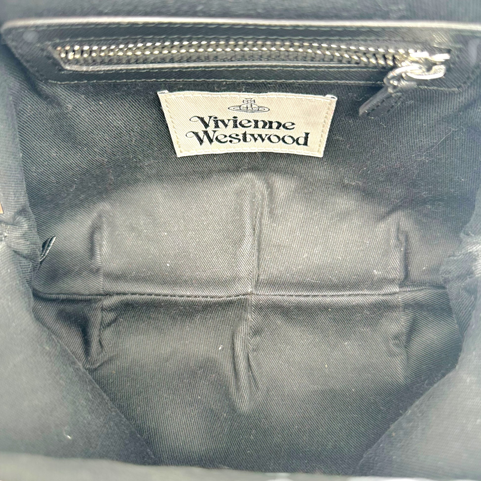 Vivienne Westwood Black Leather Mini Bag with Kisslock Closure