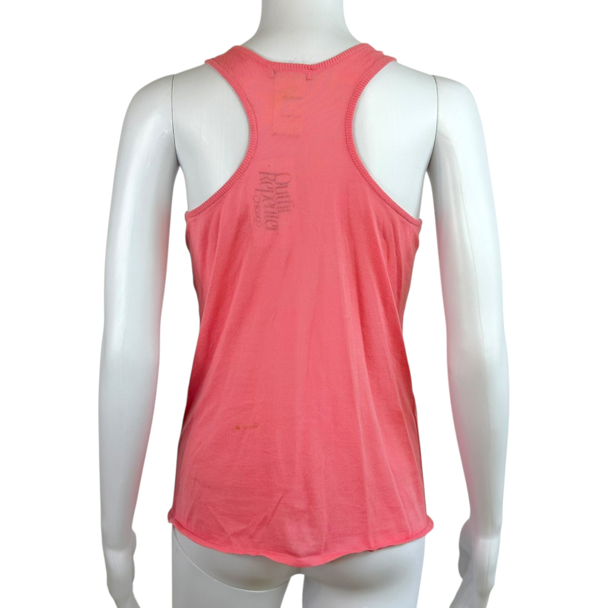 Chloe Tank Top Pink Ivory Beaded Neckline Sleeveless