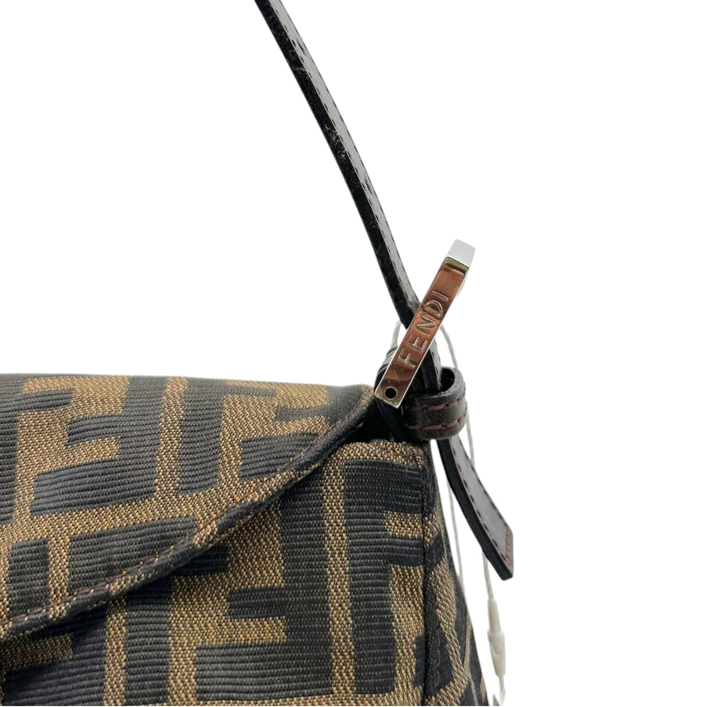 Fendi Monogram Square Fold-Over Baguette Bag