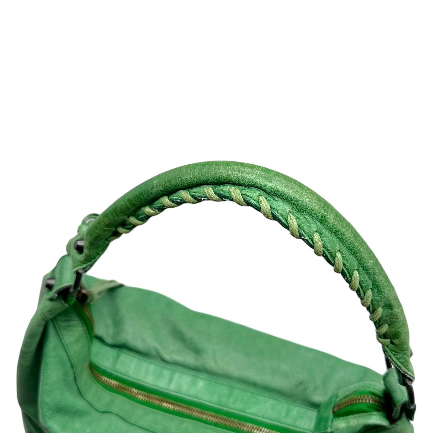Balenciaga Green Leather The Day City Hobo Bag