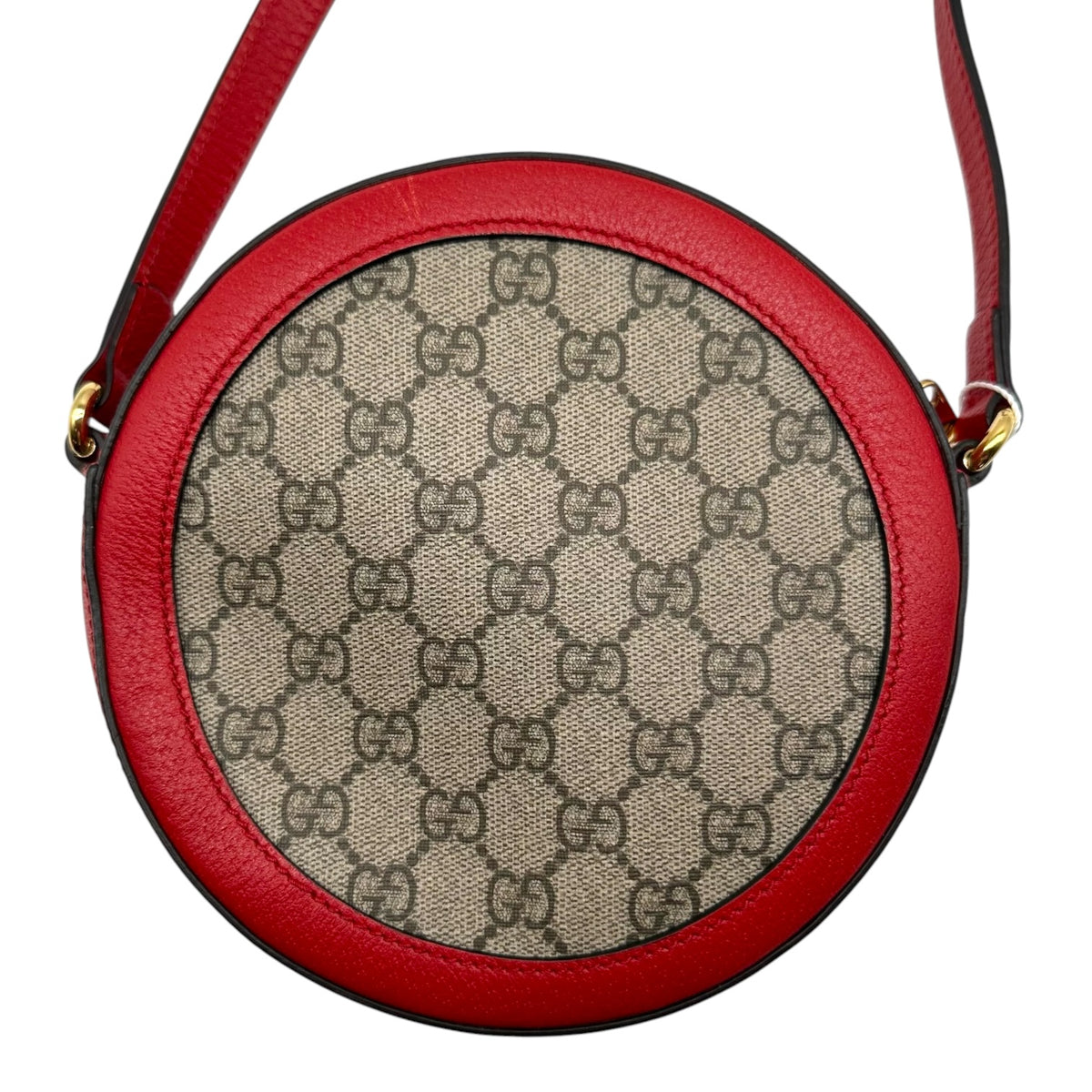 Gucci Crossbody Bag GG Supreme Monogram Apple Red Leather