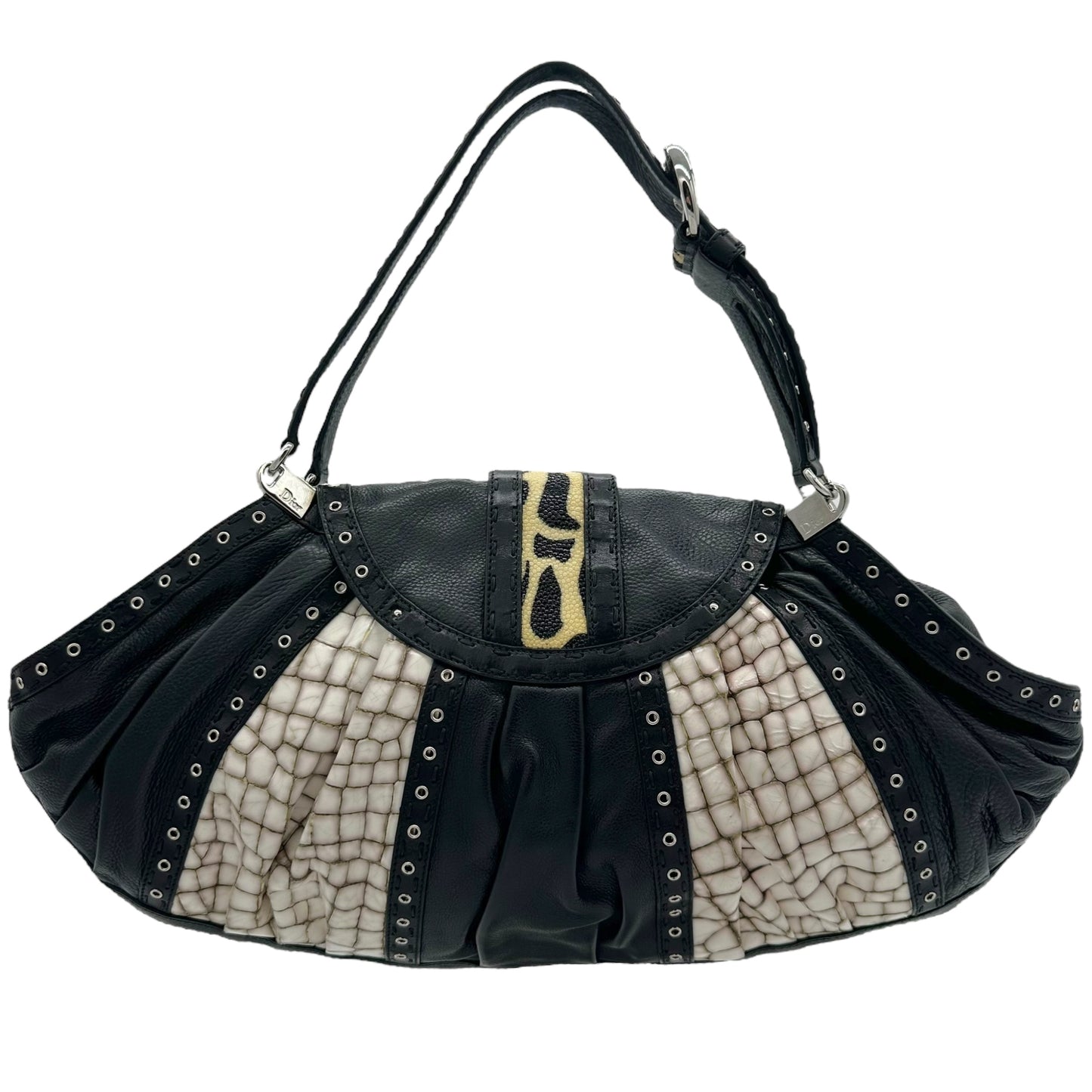 Christian Dior S/S 2009 Savane Multi-Leather Shoulder Bag - Outfit Repeater