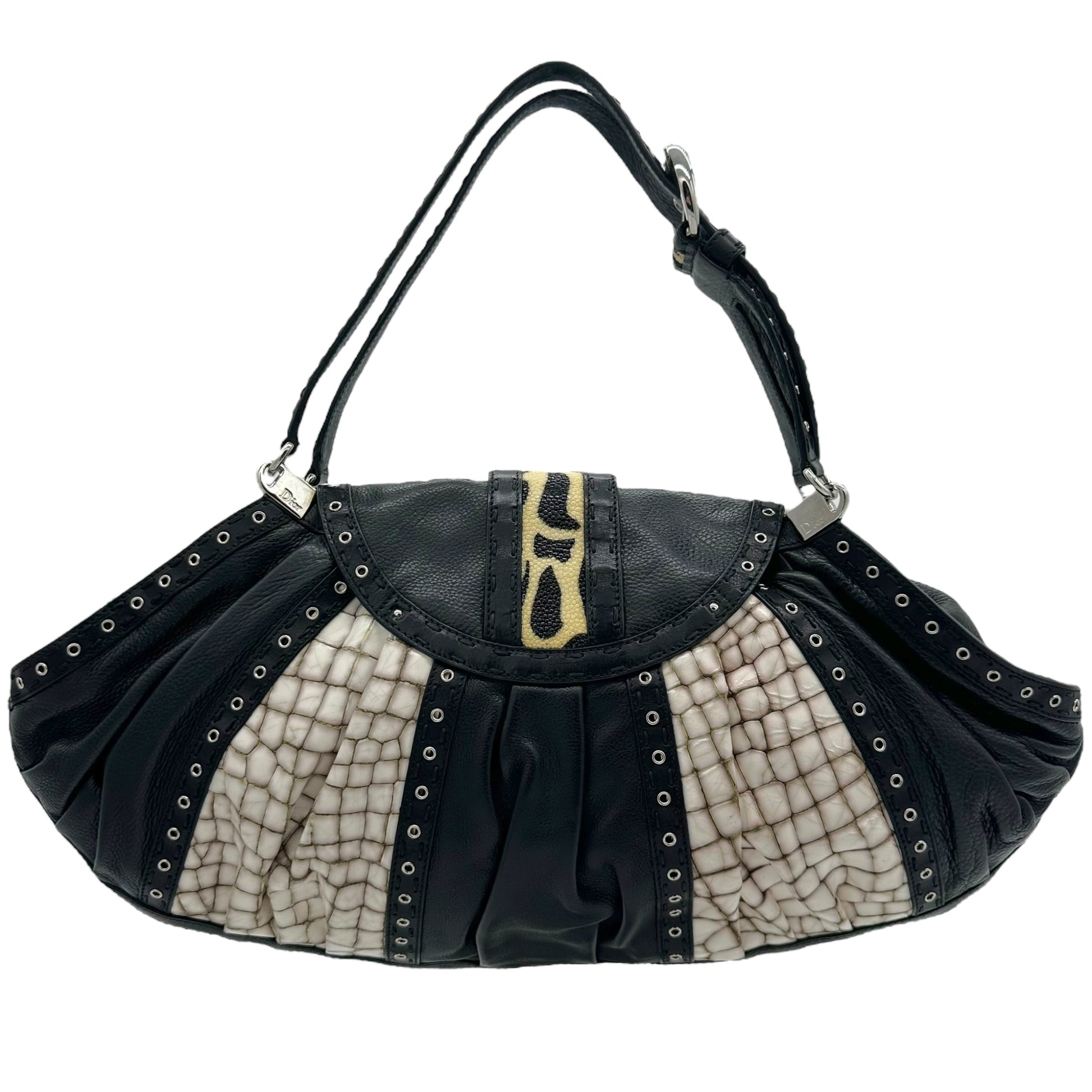 Christian Dior S/S 2009 Savane Multi-Leather Shoulder Bag - Outfit Repeater