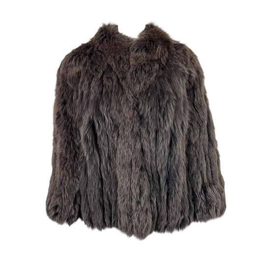 Vintage Saga Dark Gray Fox Fur Coat