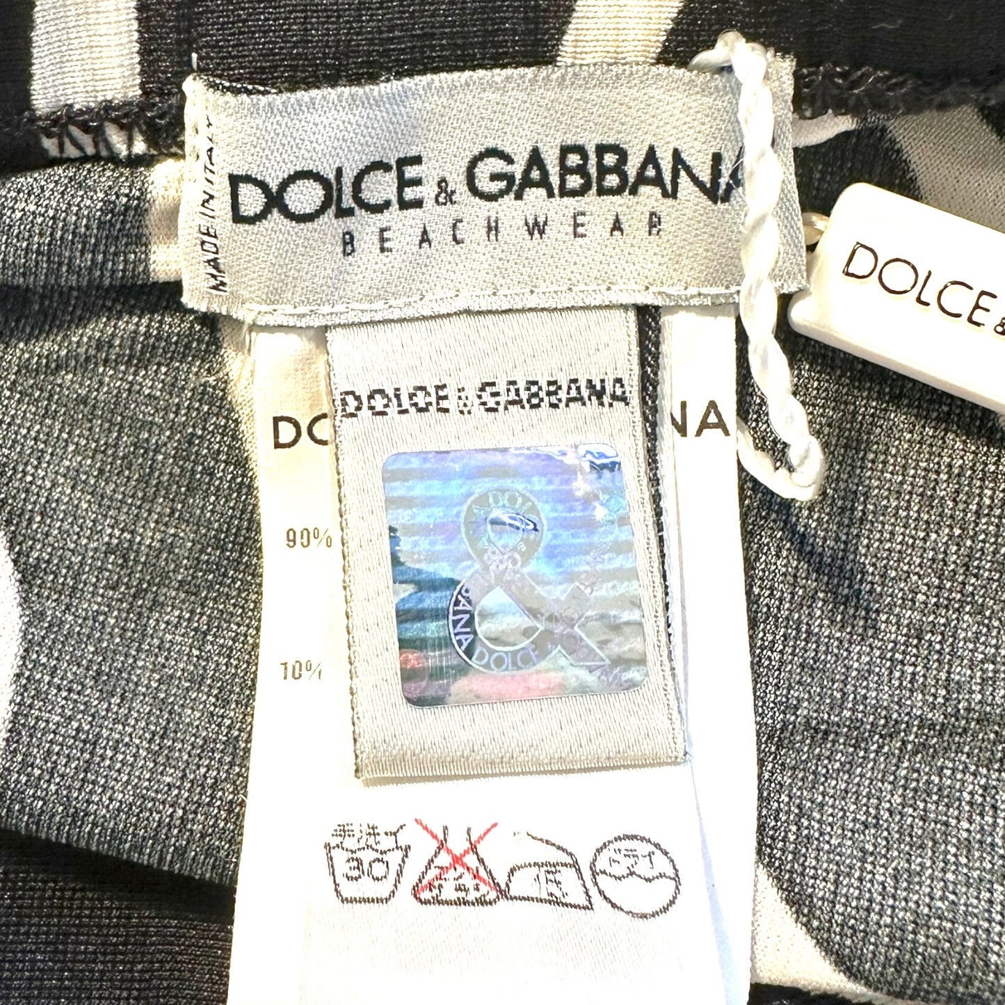 Dolce & Gabbana Beachwear Zebra Print Wrap Mini Skirt NEW