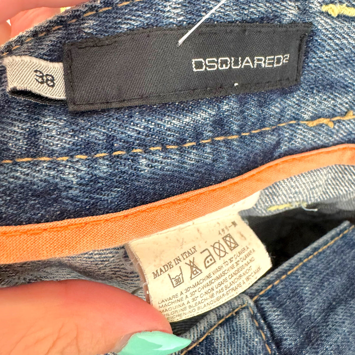 Dsquared2 Embroidered Distressed Mini Skirt