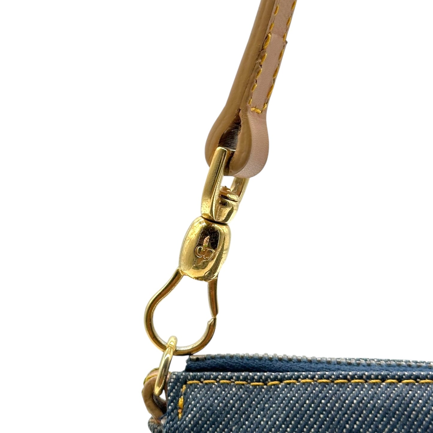 Christian Dior Blue Denim Mini Saddle Bag