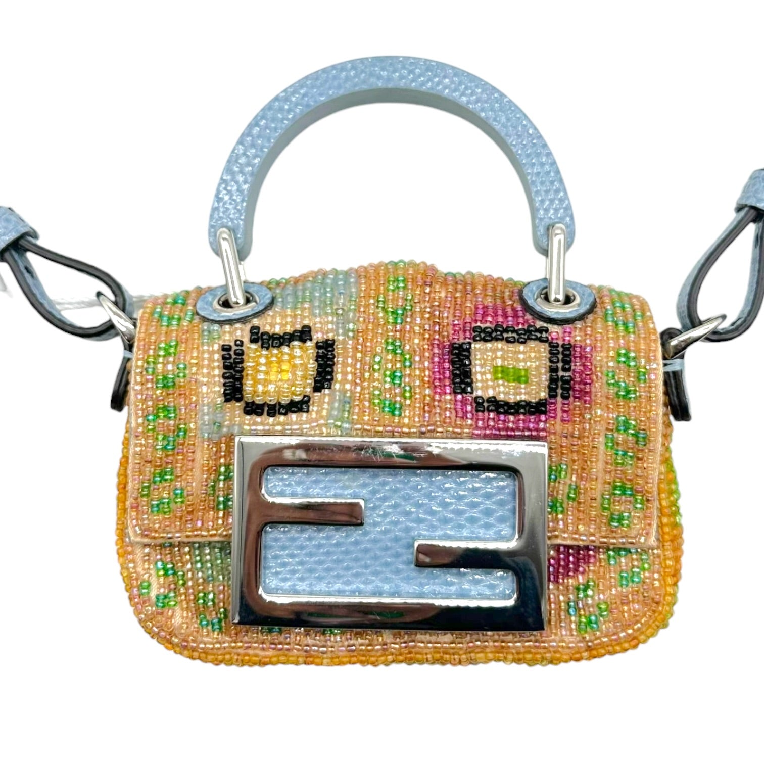 Fendi Micro Baguette Bag Multicolor Beaded Design