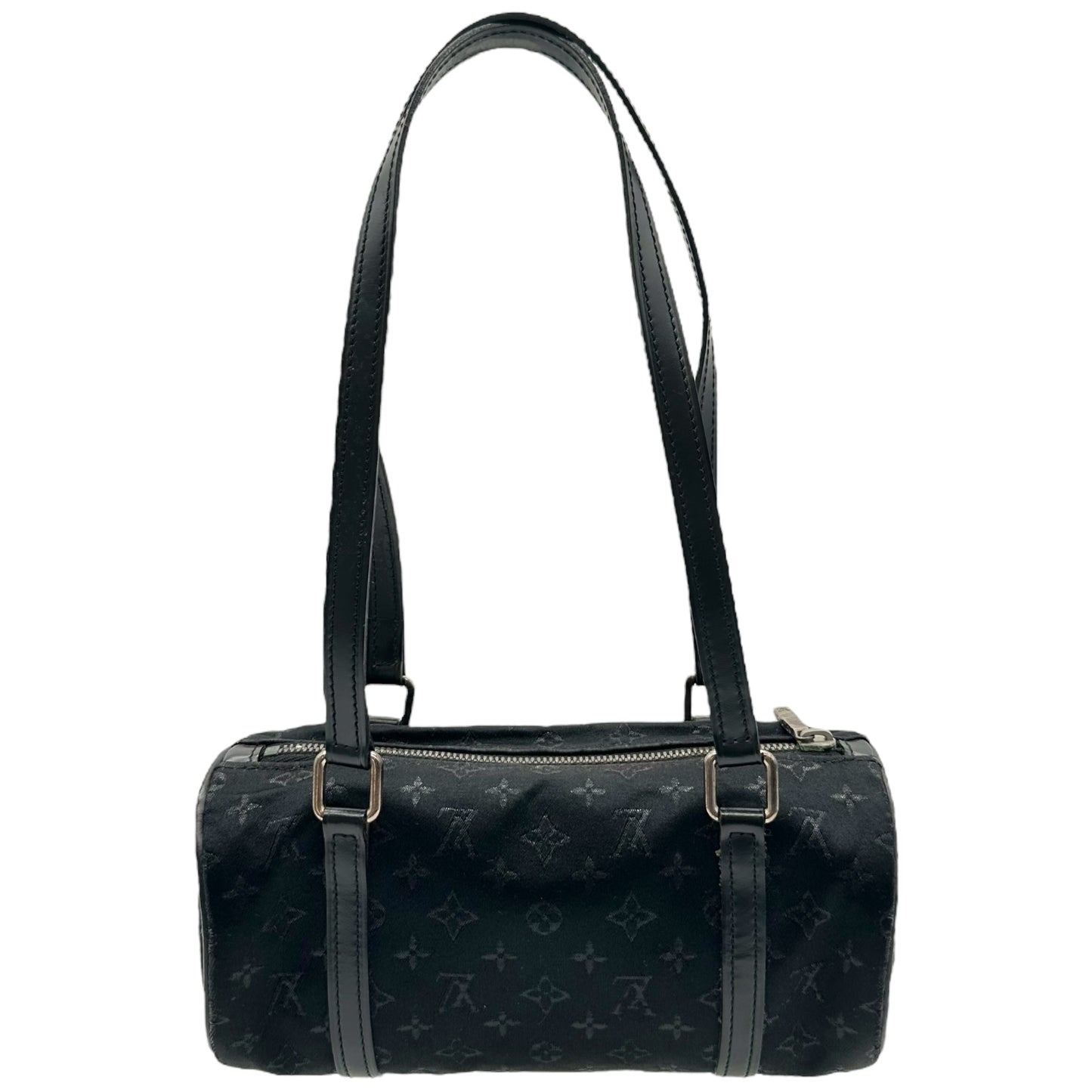 Louis Vuitton Black Satin Monogram Mini Papillon Bag - Outfit Repeater