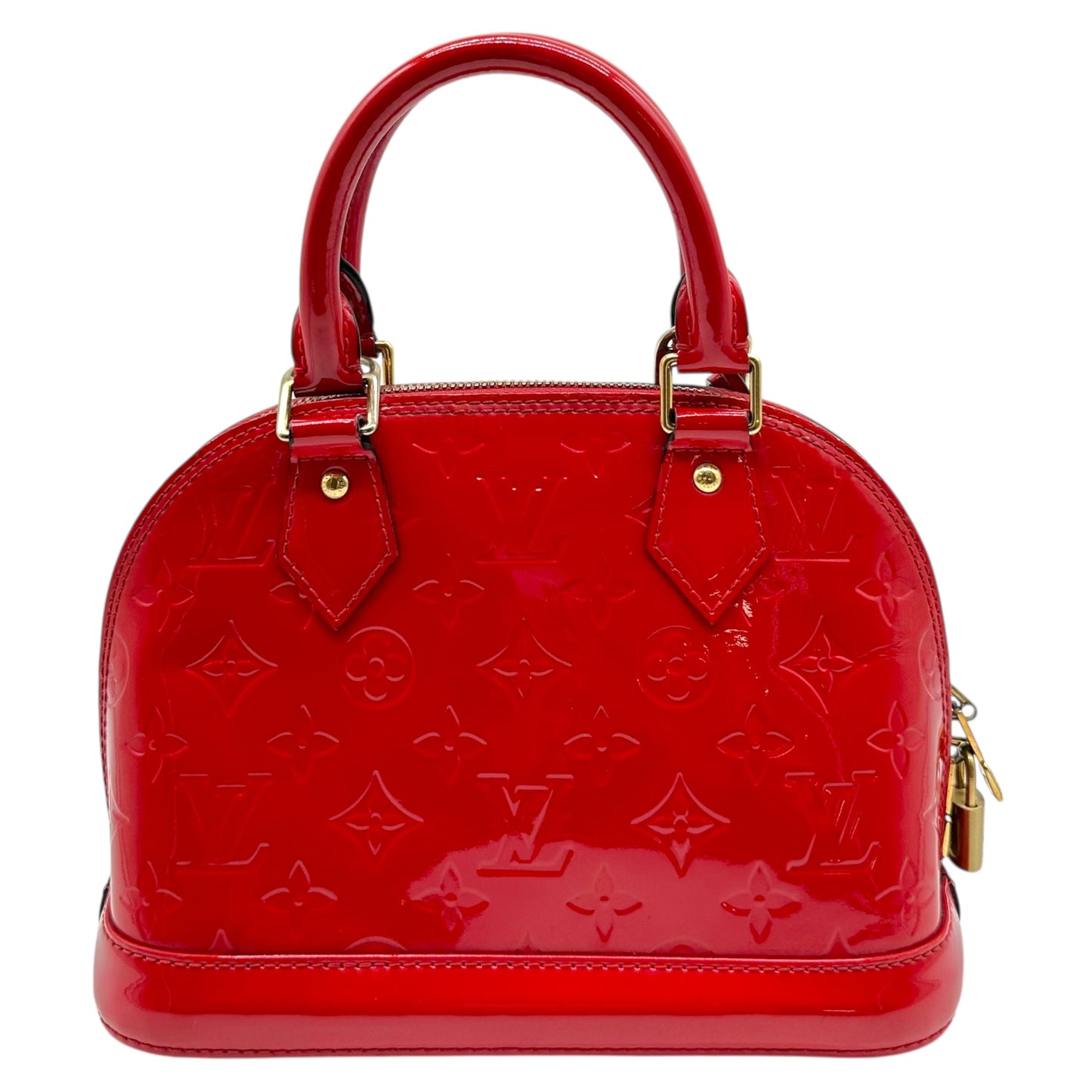 Louis Vuitton Red Vernis Alma BB 2-Way Bag