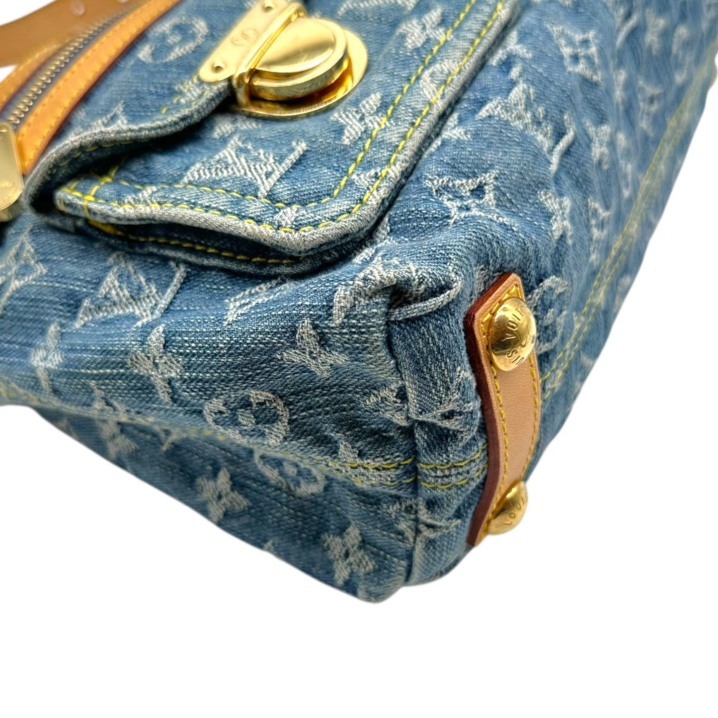 Louis Vuitton Blue Denim Monogram Baggy PM Shoulder Bag