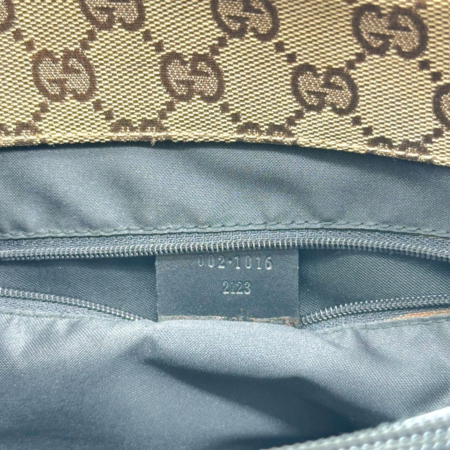 Gucci Tan Monogram Bamboo Handle Mini Tote Bag