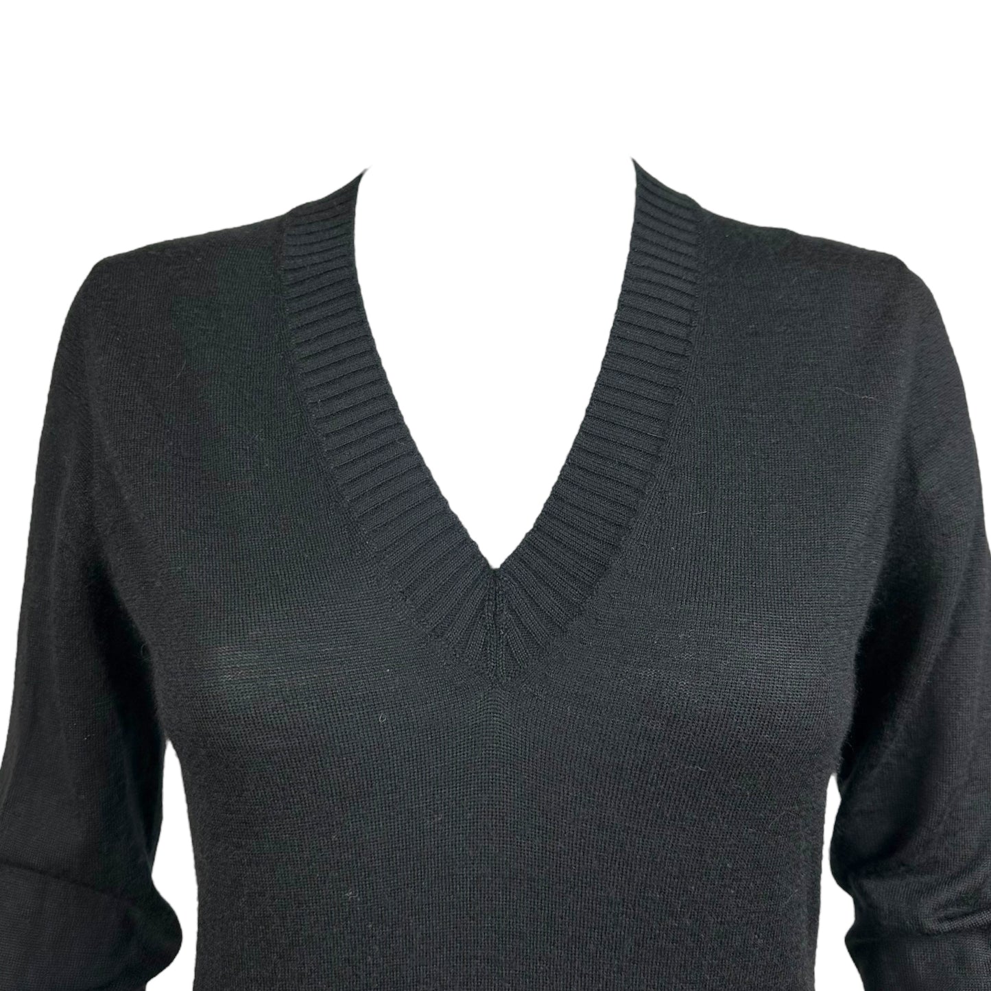 Dolce & Gabbana Black Cashmere V-Neck Sweater