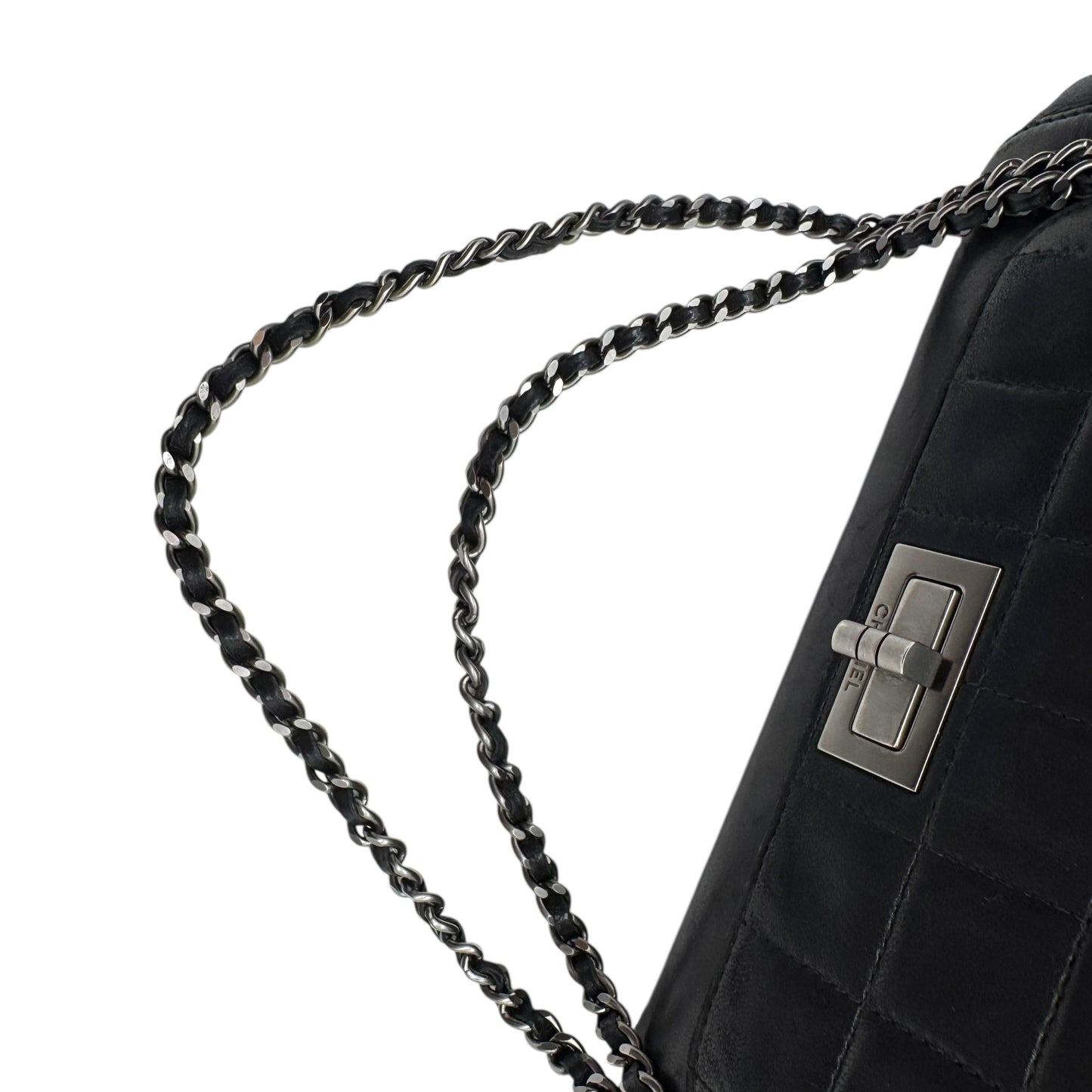 Chanel Black Lambskin Chocolate Bar Accordion Flap Bag 2000-02 - Outfit Repeater