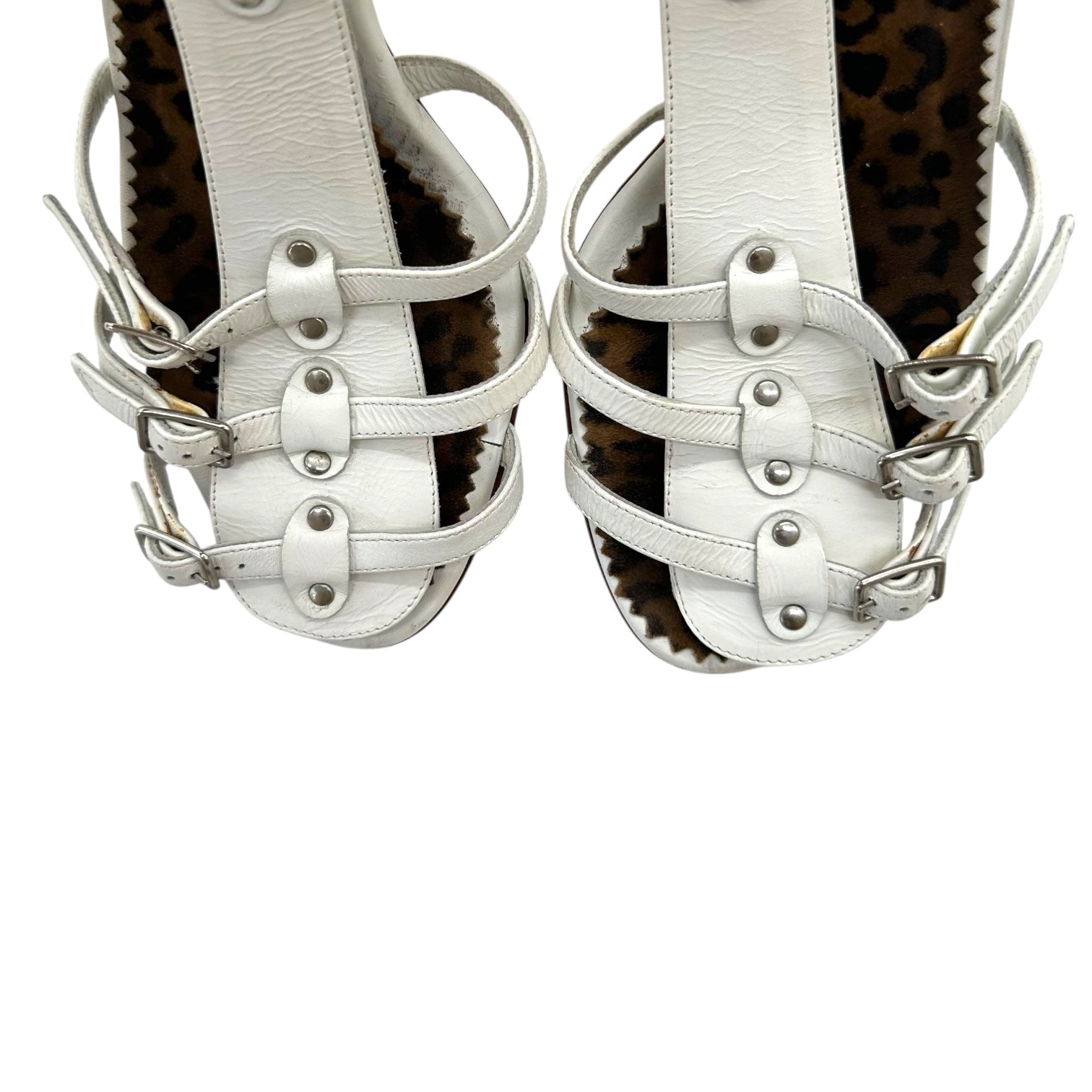 Manolo Blahnik White Gladiator Heels - Outfit Repeater