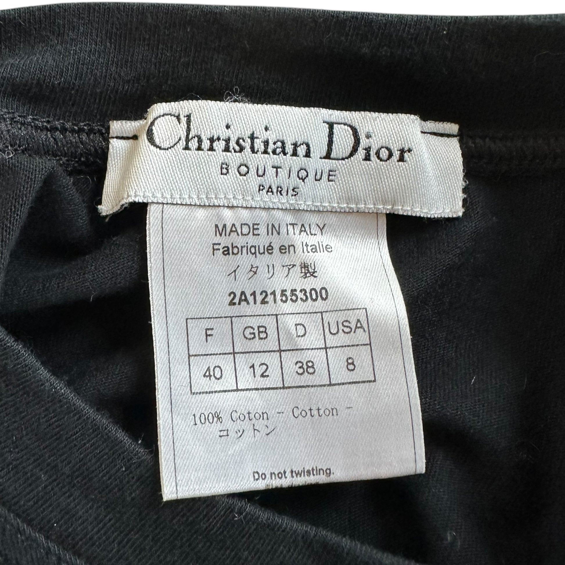 Christain Dior F/W 2002 Black & Red J'Adore Dior Tank Top - Outfit Repeater