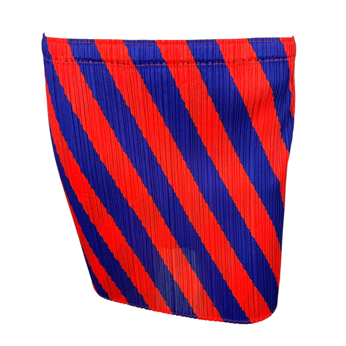 Issey Miyake Pleats Please Purple Red Striped Mini Skirt