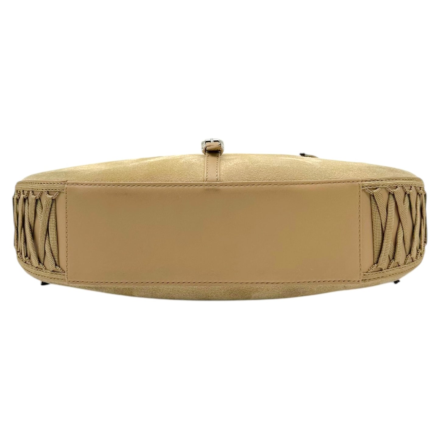 Christian Dior Tan Suede Lace Up Shoulder Bag