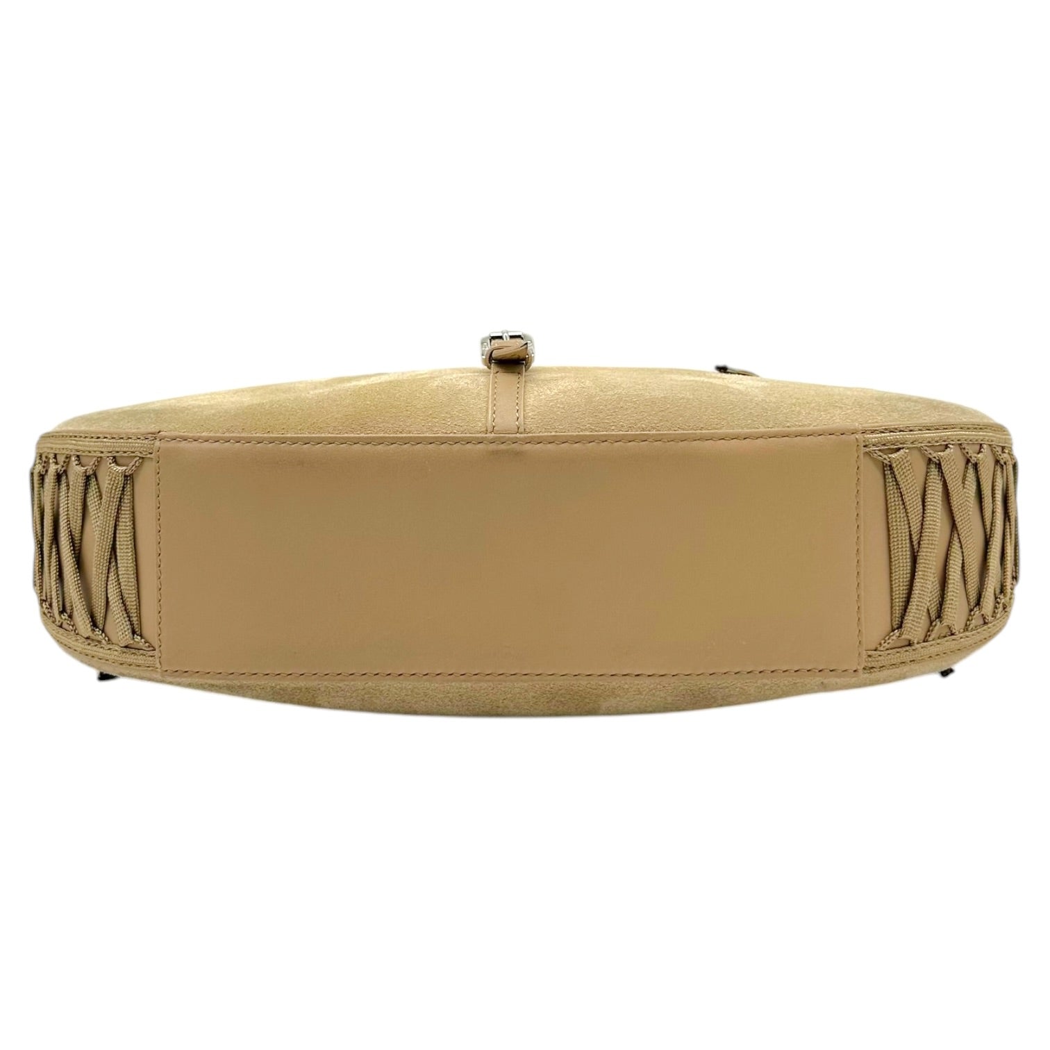 Christian Dior Tan Suede Lace Up Shoulder Bag