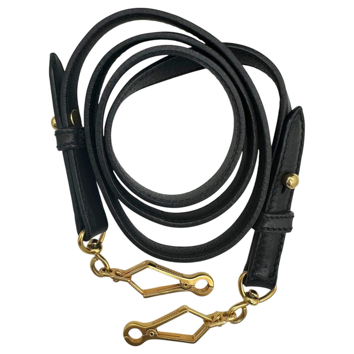 Miu Miu Black Pleathed Leather & Gold Studded 2-Way Bag - Outfit Repeater